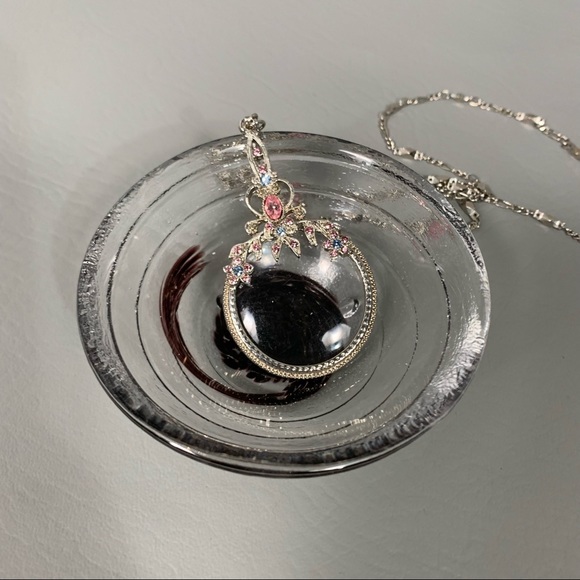 Purple Swirl Art Glass Bowl Handmade Artisan Made Textured - Picture 2 of 15